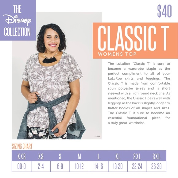 LuLaRoe Disney Classic T, Size L - Picture 5 of 5